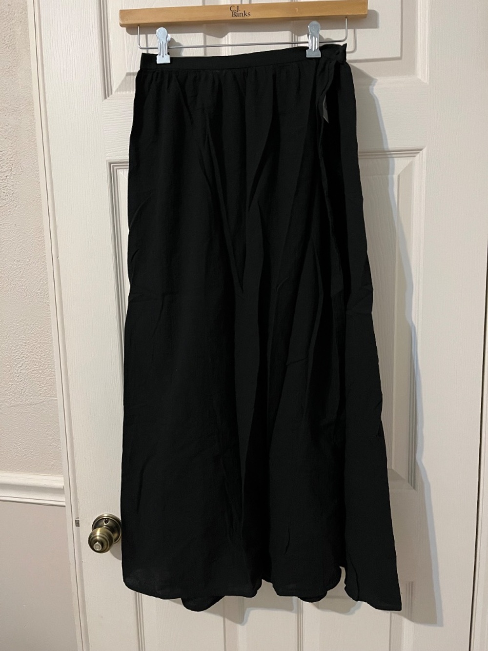 J.Crew black cotton linen cover up